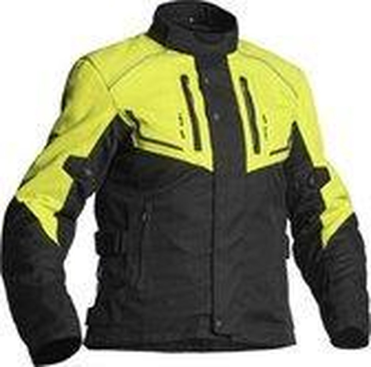Lindstrands textiel motorjack Halden Lady zwart/geel 36