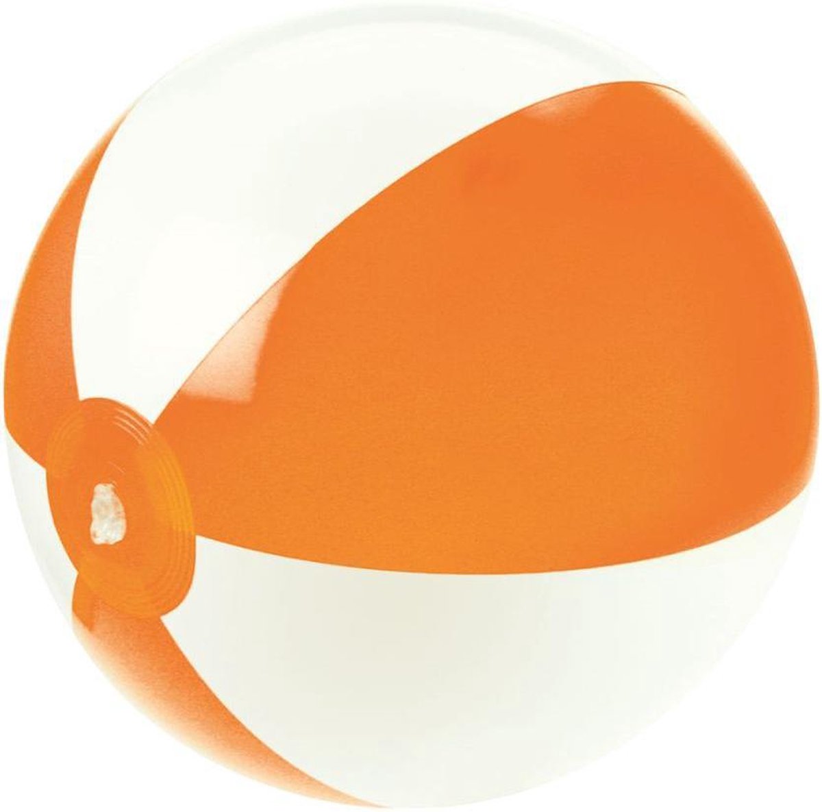 Benza Opblaasbare Strandbal Oranje/Wit 25 cm