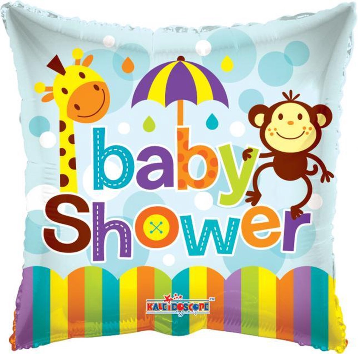 Helium Ballon Vierkant Baby Shower 45cm leeg