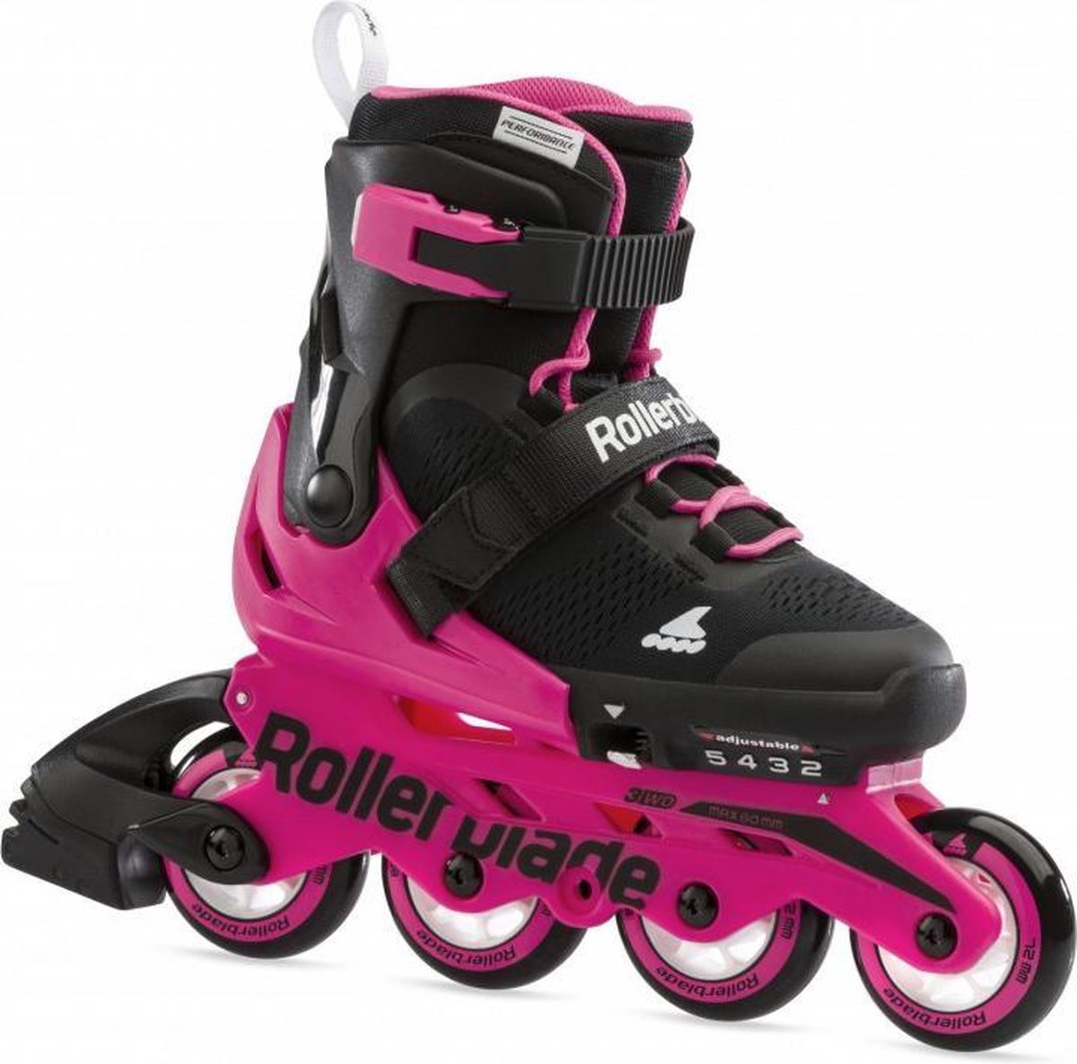 Rollerblade Microblade kinder inline skates 72 mm black / neon pink