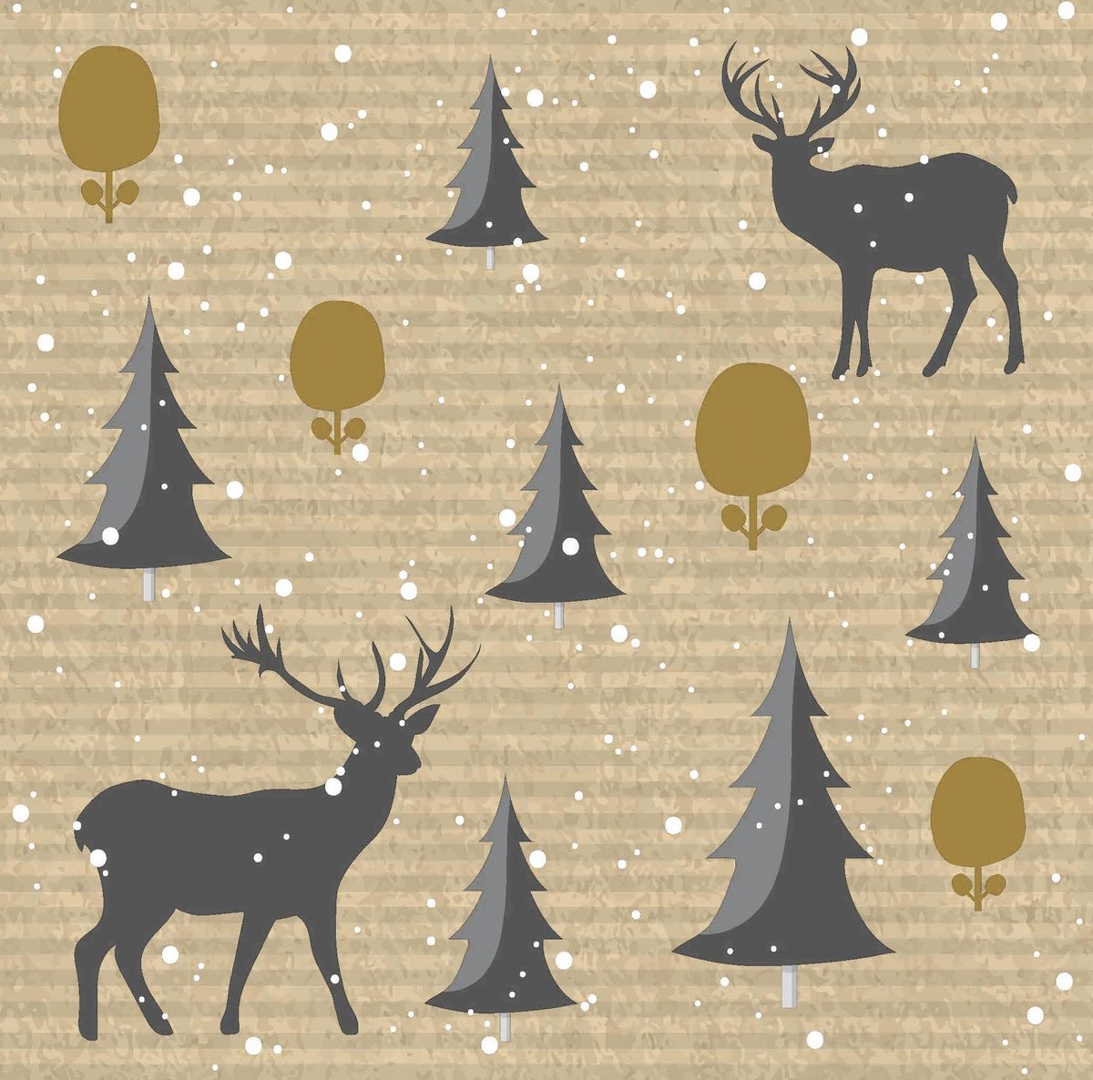 Duni Servetten Deer Forest Air-laid 40 Cm Bruin 12 Stuks