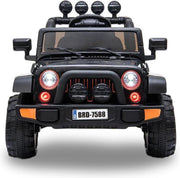 Kijana elektrische kinderauto - Jeep - zwart - soft start - USB - AUX