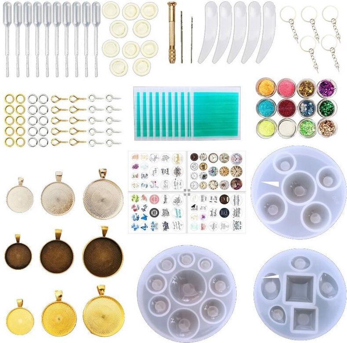 Epoxy sieraden maken - Sleutelhanger - Ketting - Epoxy - Epoxy set - Epoxy starterspakket - voor Epoxy giethars - Resin art