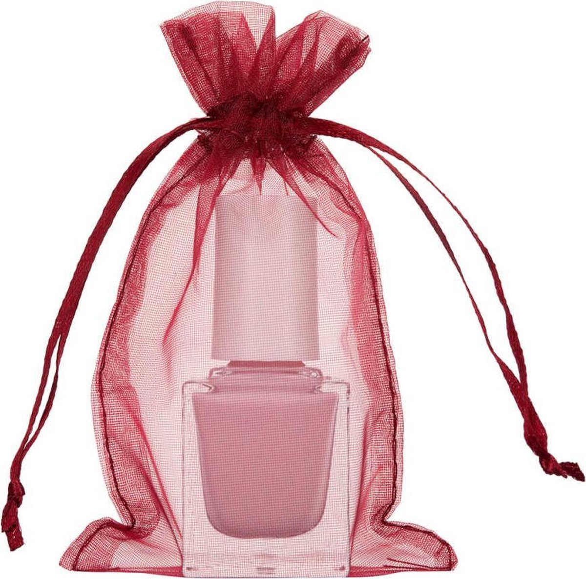 Shingyo 200 stuks organza zakje 7x12cm - Product Kleur: Bordeaux rood