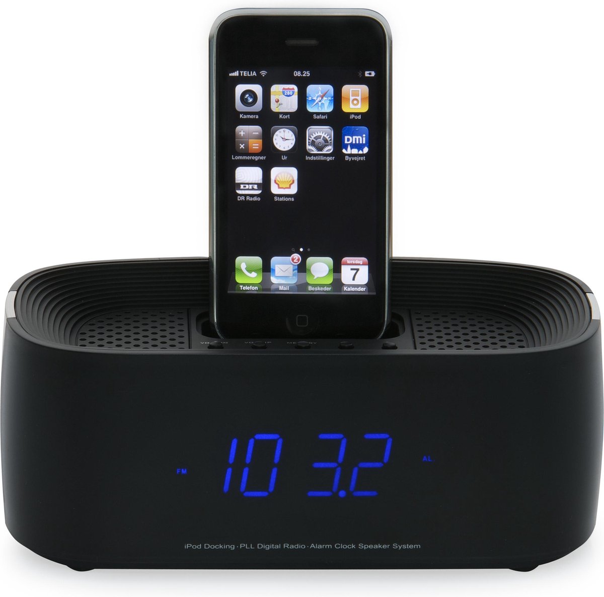 Denver IFM-15 - Docking station met wekkerradio voor iPod en iPhone - Grijs