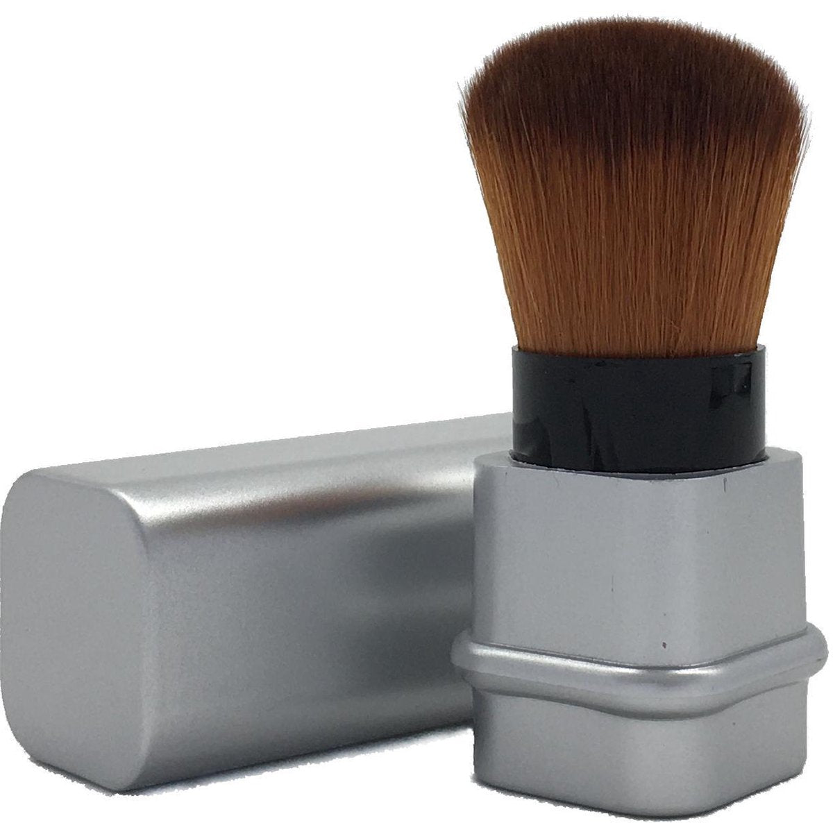 JACKY & ROSHER Kabuki Brush - Make-Up Kwast - Zilver - Traveller