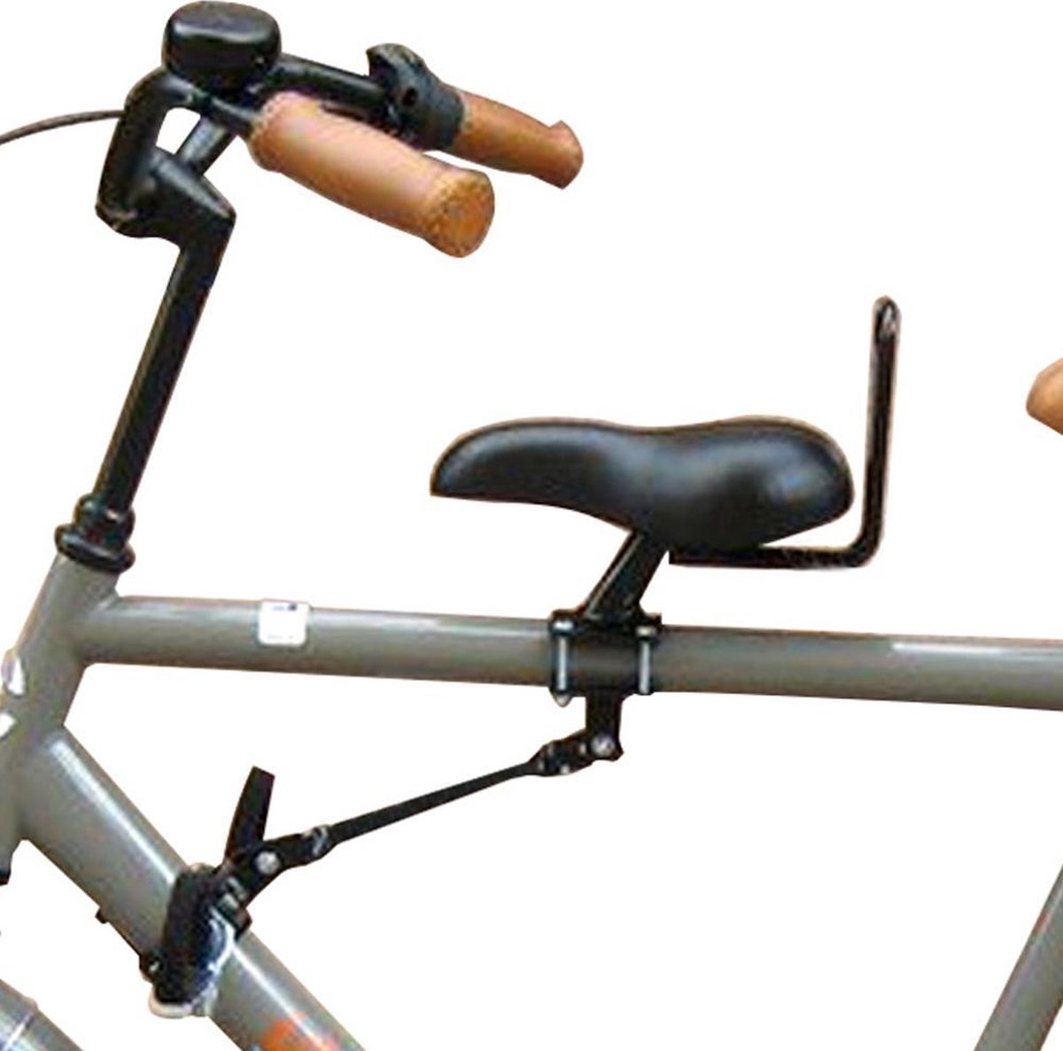 Velo Zadel op Stang Model 2 - Voor Herenfiets - Met 2 Dunne Stangen