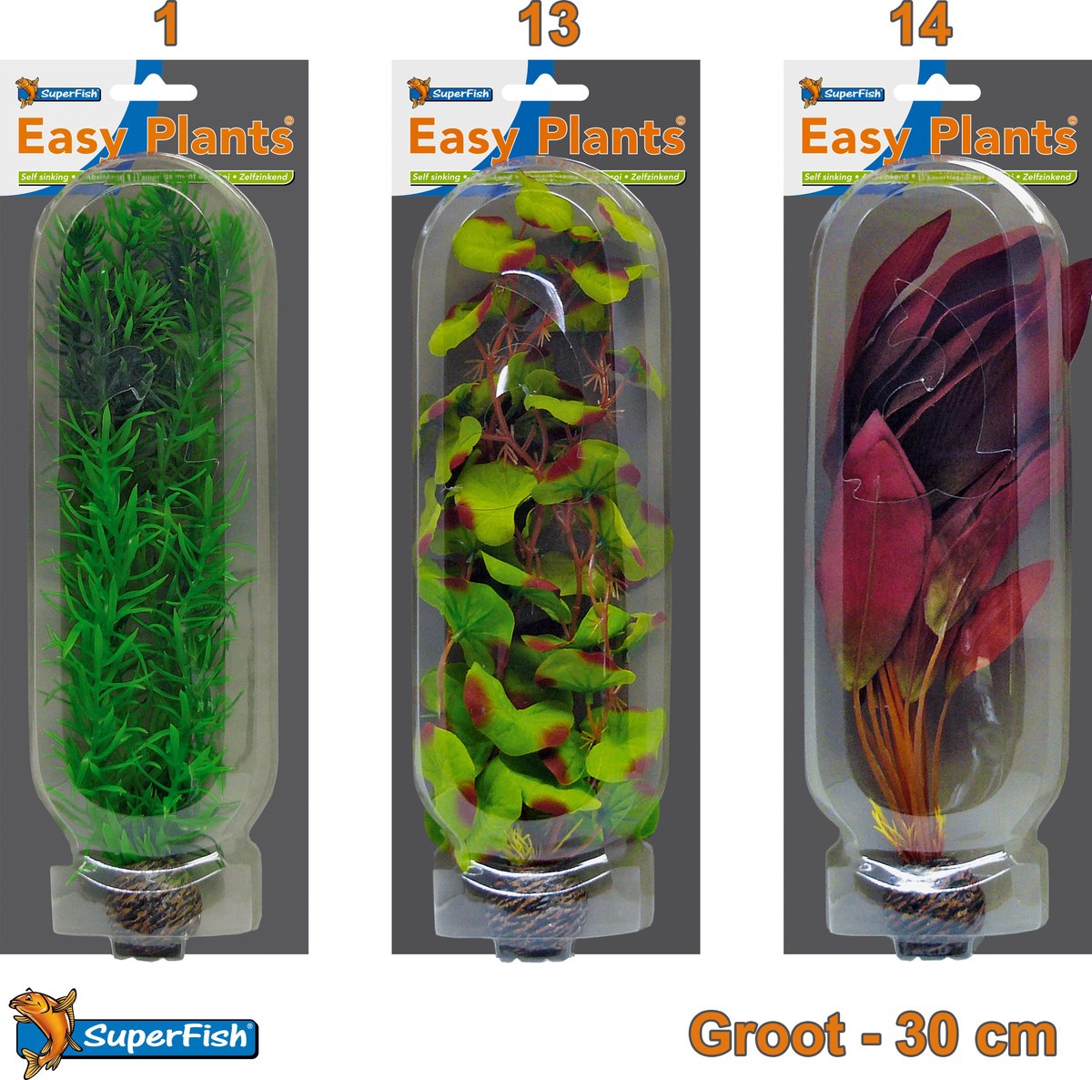Easy Plants Aquarium kunst planten groot (Combinatieset 1)