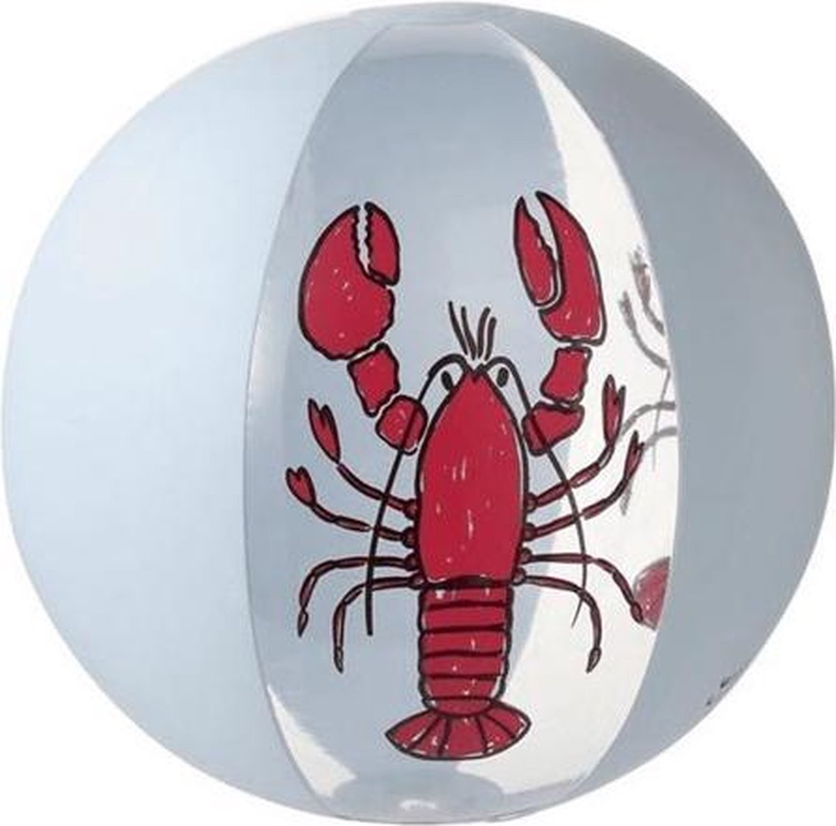 Kreeftstrandbal | Kreeft | Blauw | Rood | Strand | Zwembad | Bal | 43cm