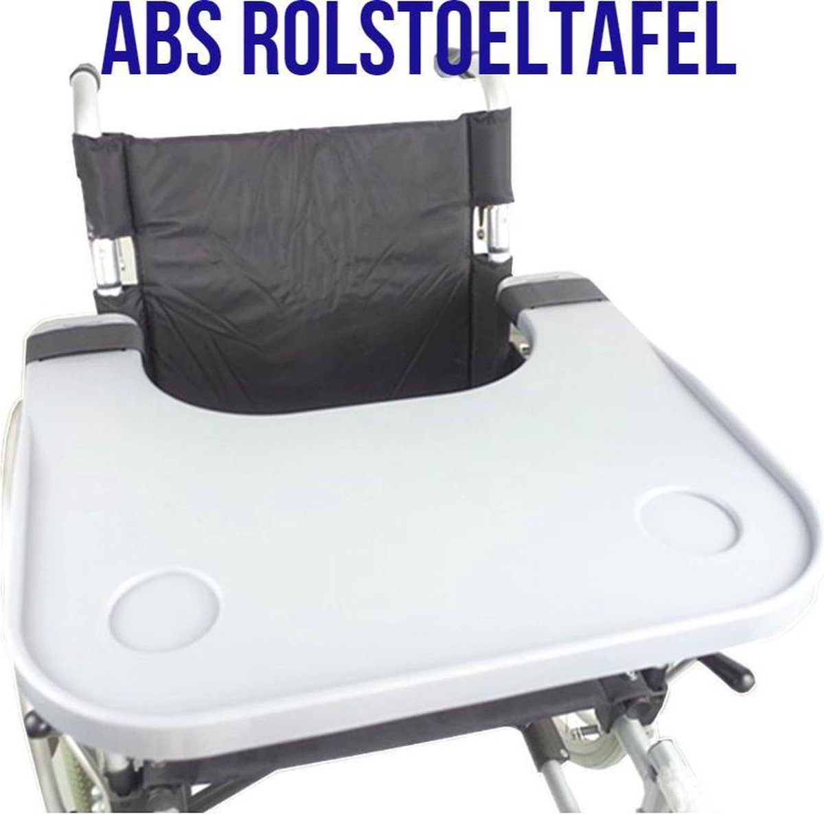 Allernieuwste Rolstoeltafel - Eettafel voor rolstoel - Werkblad voor Rolstoel - ABS Invalidenwagen Opzet Tafel - Grijs 58x52cm