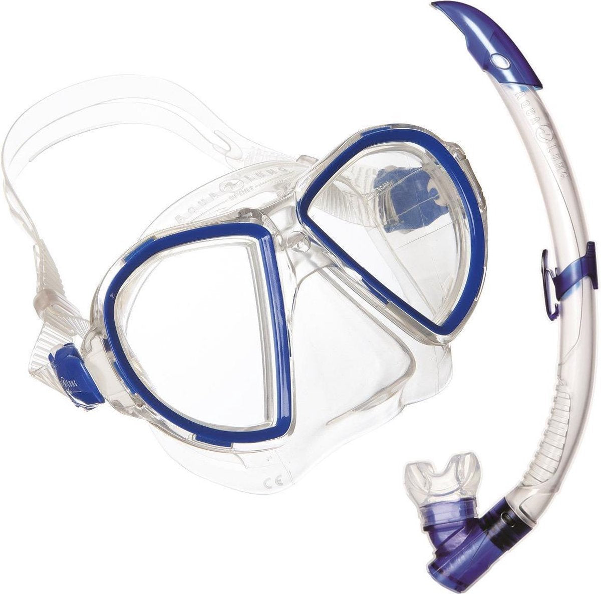 Aqua Lung Sport Duetto LX + Airflex Purge LX - Snorkelset - Volwassenen - Blauw