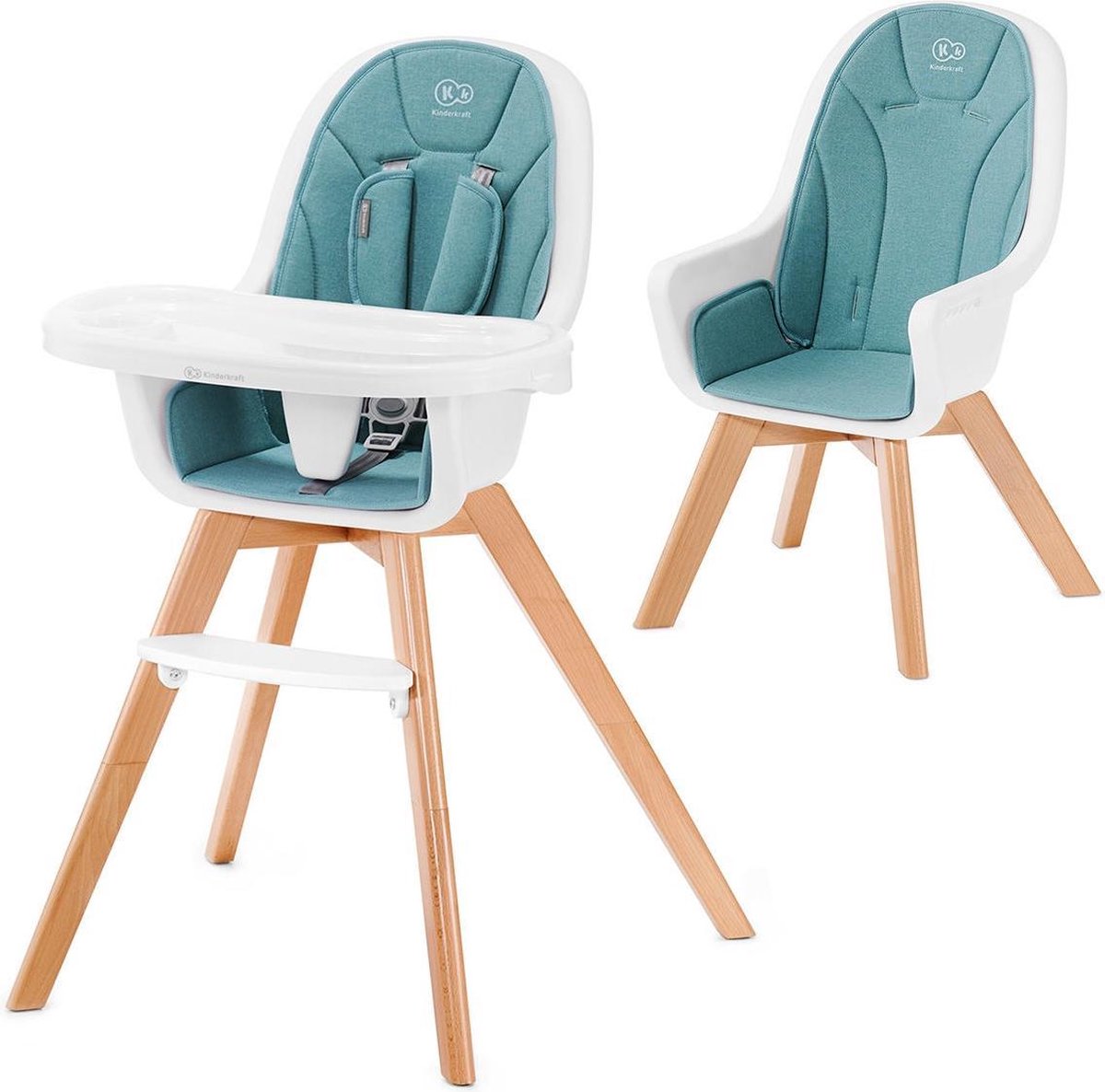 Kinderkraft Kinderstoel 2 in 1 Tixi Turquoise