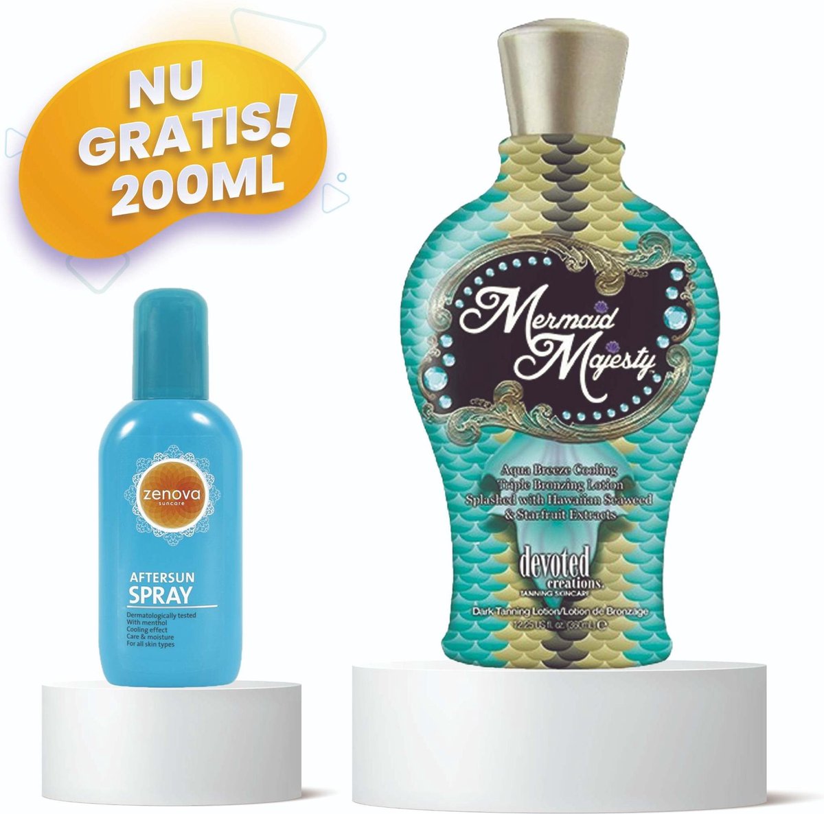 Devoted Creations ® Mermaid Majesty - Zonnebank - Zonnebankcreme - Zonnebank creme - Bronzer - Gelaatsbruiner - 360 ML