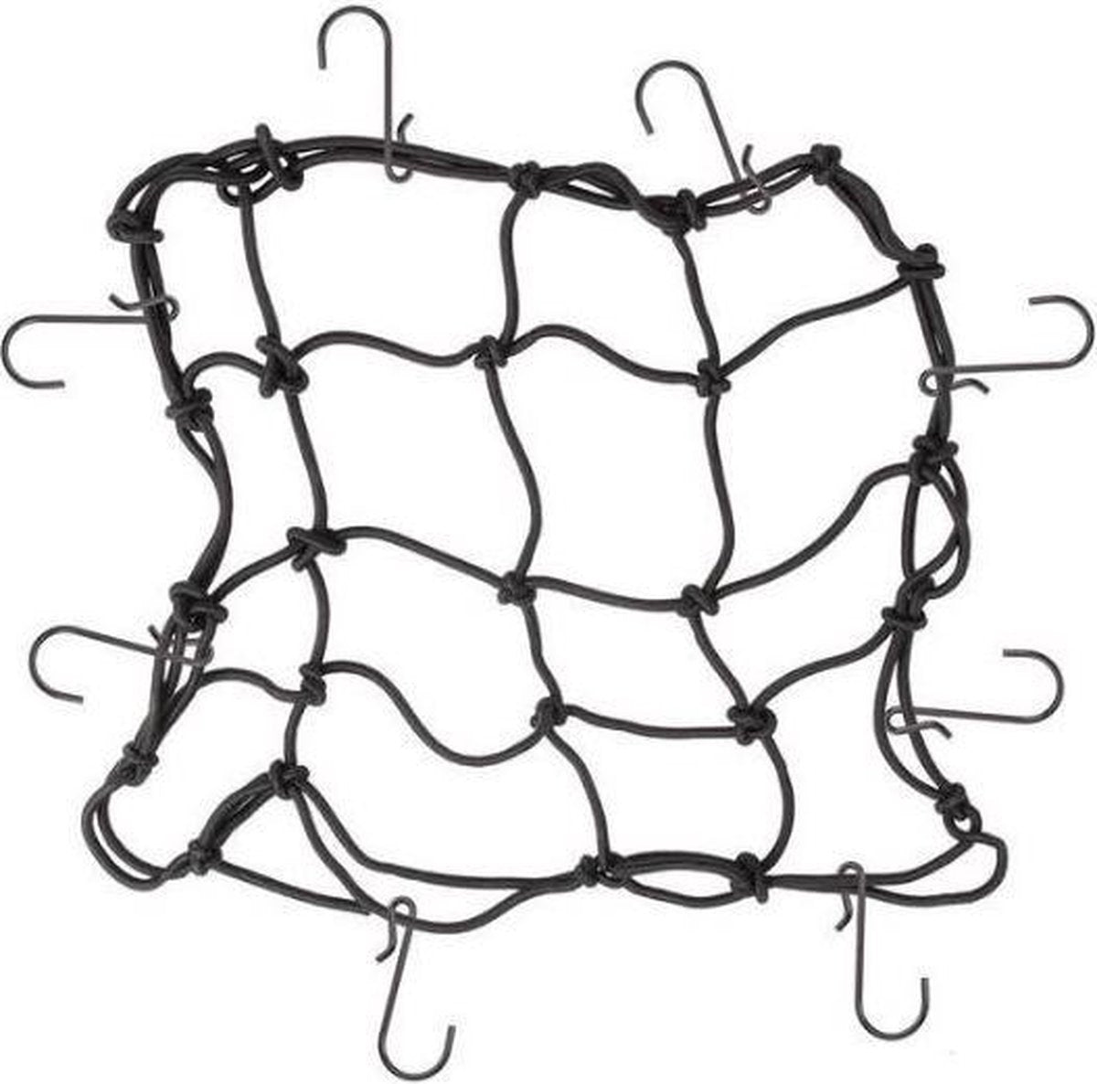 Ventura Bagagenet 25 X 25 Cm Elastaan/nylon/staal Zwart 9-delig