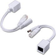 kwmobile PoE adapter - Passive power over ethernet adapter kabelset - Injector and splitterkabel voor netwerk