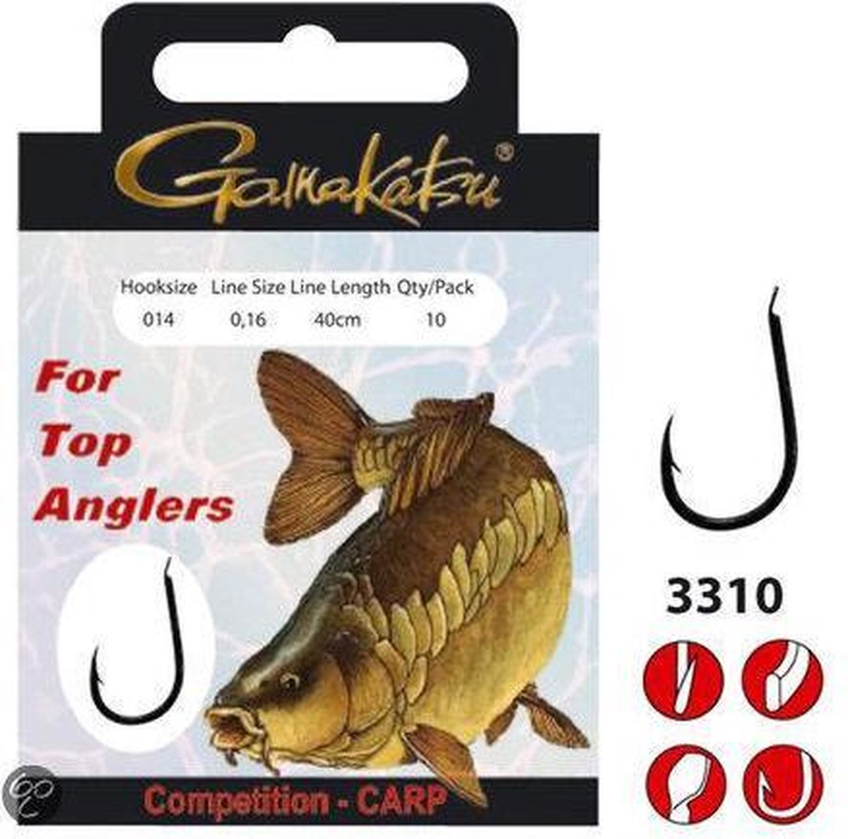 GAMAKATSU BKS-3323B FEEDER HAIR RIGS 12cm Lijn:  0.12 Haak:18