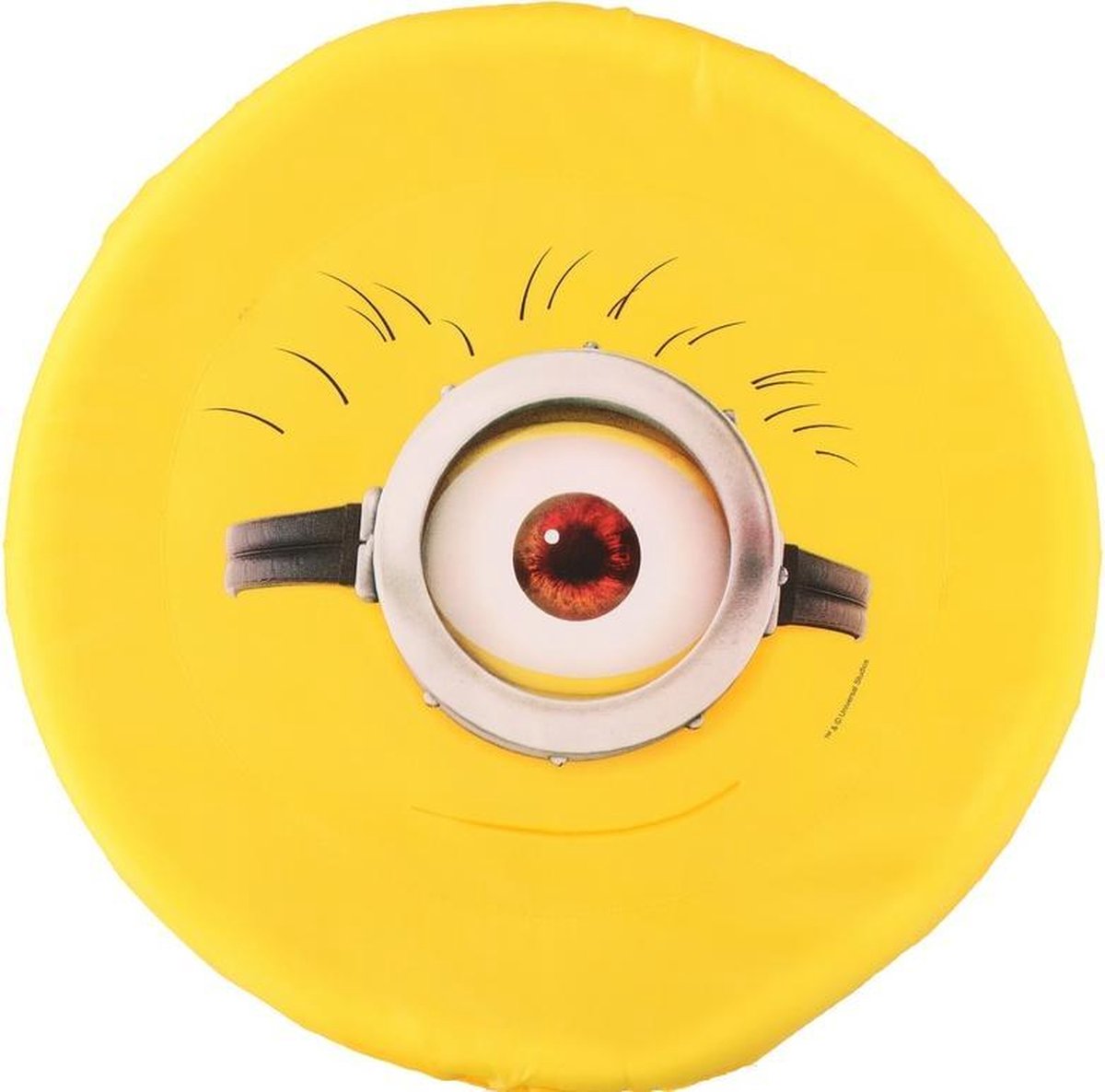 Minions schuim frisbee geel een oog 42 cm