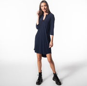 Dames Travel Dress marine blauw - Dames jurk Navy - L