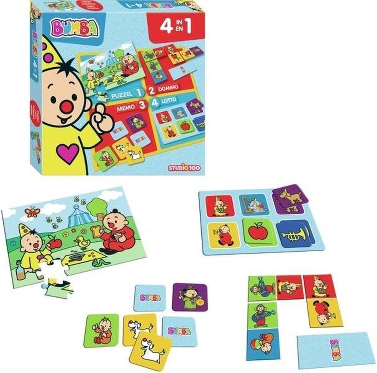 Bumba - Bordspel - 4 in 1 - puzzel