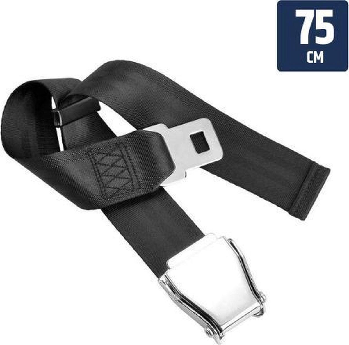 Vliegtuiggordelverlenger - Lengte 75cm - 1 stuk - Gordelverlenger voor vliegtuig - Zwart