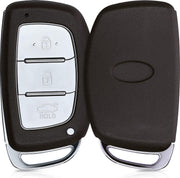 kwmobile autosleutelcover voor Hyundai Kia 3-knops autosleutel Keyless Go - vervangende sleutelbehuizing - zonder transponder - zwart