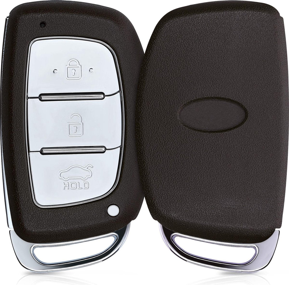 kwmobile autosleutelcover voor Hyundai Kia 3-knops autosleutel Keyless Go - vervangende sleutelbehuizing - zonder transponder - zwart