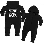 Onesie mommy's boy-zwart-wit-Maat 92-98