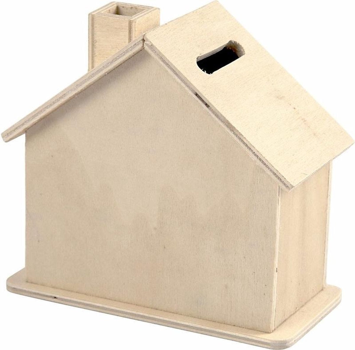 Spaarpot houten huisje 10 cm