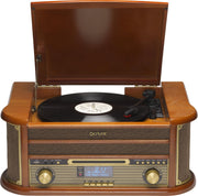 Denver MRD-51 - Retro Platenspeler en DAB+ radio - Hout