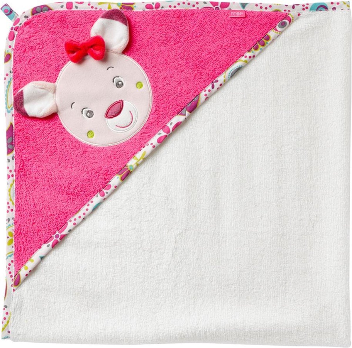 Fehn Badcape Hert Roze/ Wit 80 Cm