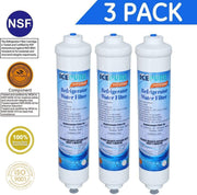 3X Icepure RWF0300A Koelkast Waterfilter Vervangingspatroon Samsung (EF9603/WSF100/DA29-10105J) - LG (BL9808/3890JC2990A/5231ja2010B) - General Electric (GXRTQR) - Wpro Usc100