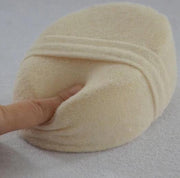 Badspons en douche spons wit - lichte scrub - loofah - 100% duurzaam en van natuurlijk materiaal