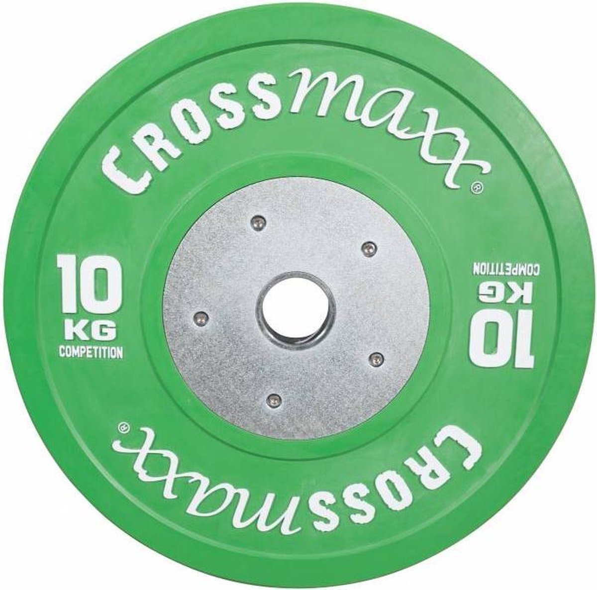 Gekleurde Competitie Olympische Bumper Plate 50mm 10 kg - groen