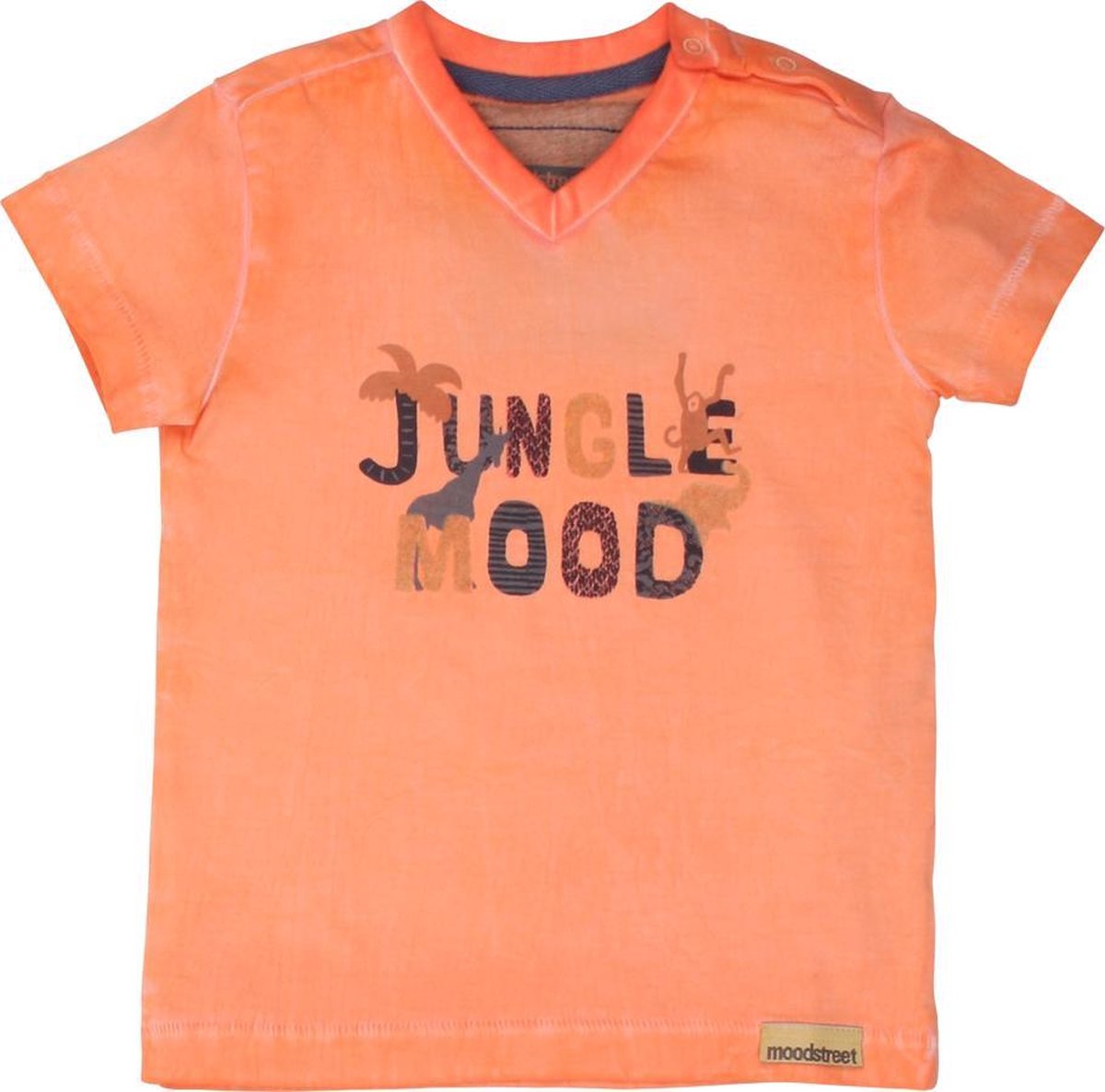 Moodstreet Jongens T-shirt - Soft Orange - Maat 98