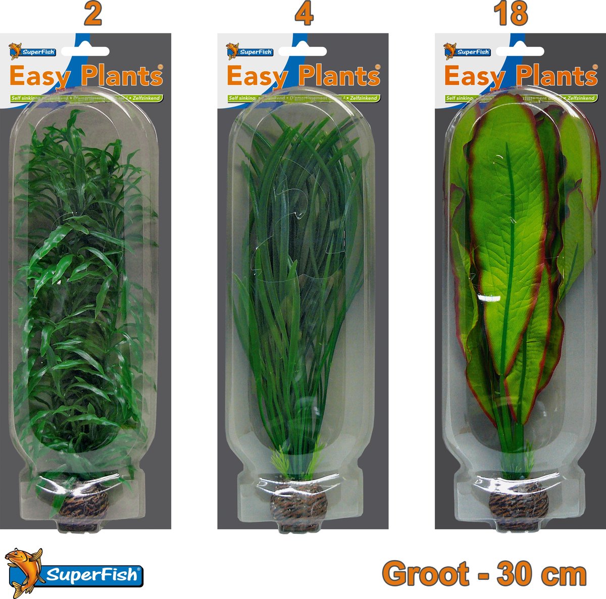 Easy Plants Aquarium kunst planten groot (Combinatieset 2)