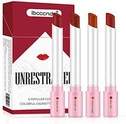 Geschenkset vrouwen | Make up set verjaardag geschenk Matte Cigarette Lipstick Pack Set | 4 Colors Red Moisturizer Smooth Lip Stick | Long Lasting Waterproof Liquid Lipstick