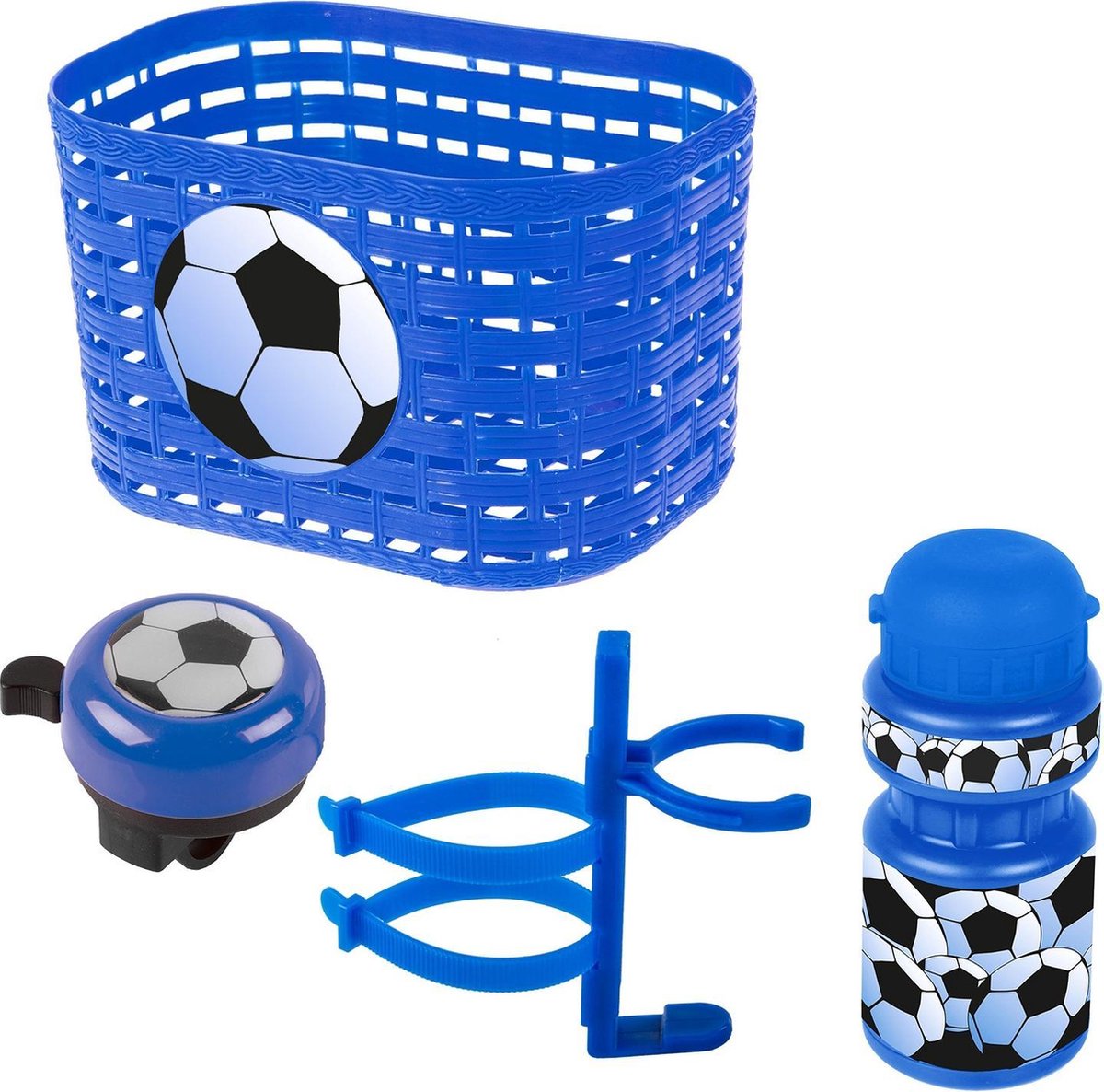 Ventura Accessoiresset Voetbal Jongens Blauw/wit 4-delig