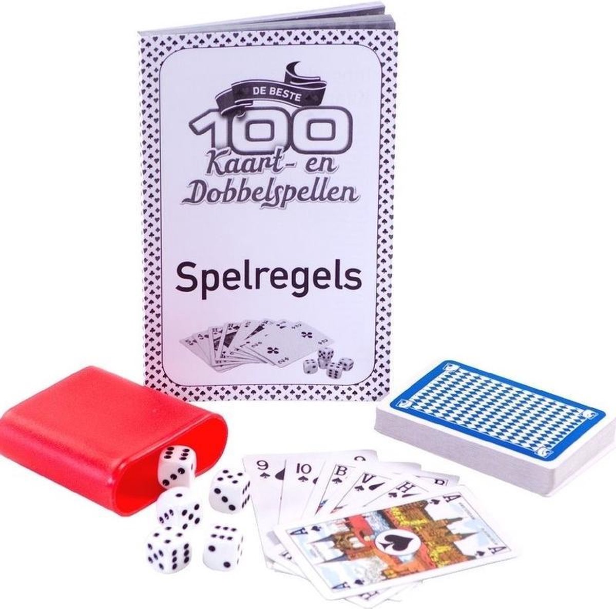 Spelletjes box 100 kaart en dobbelspellen
