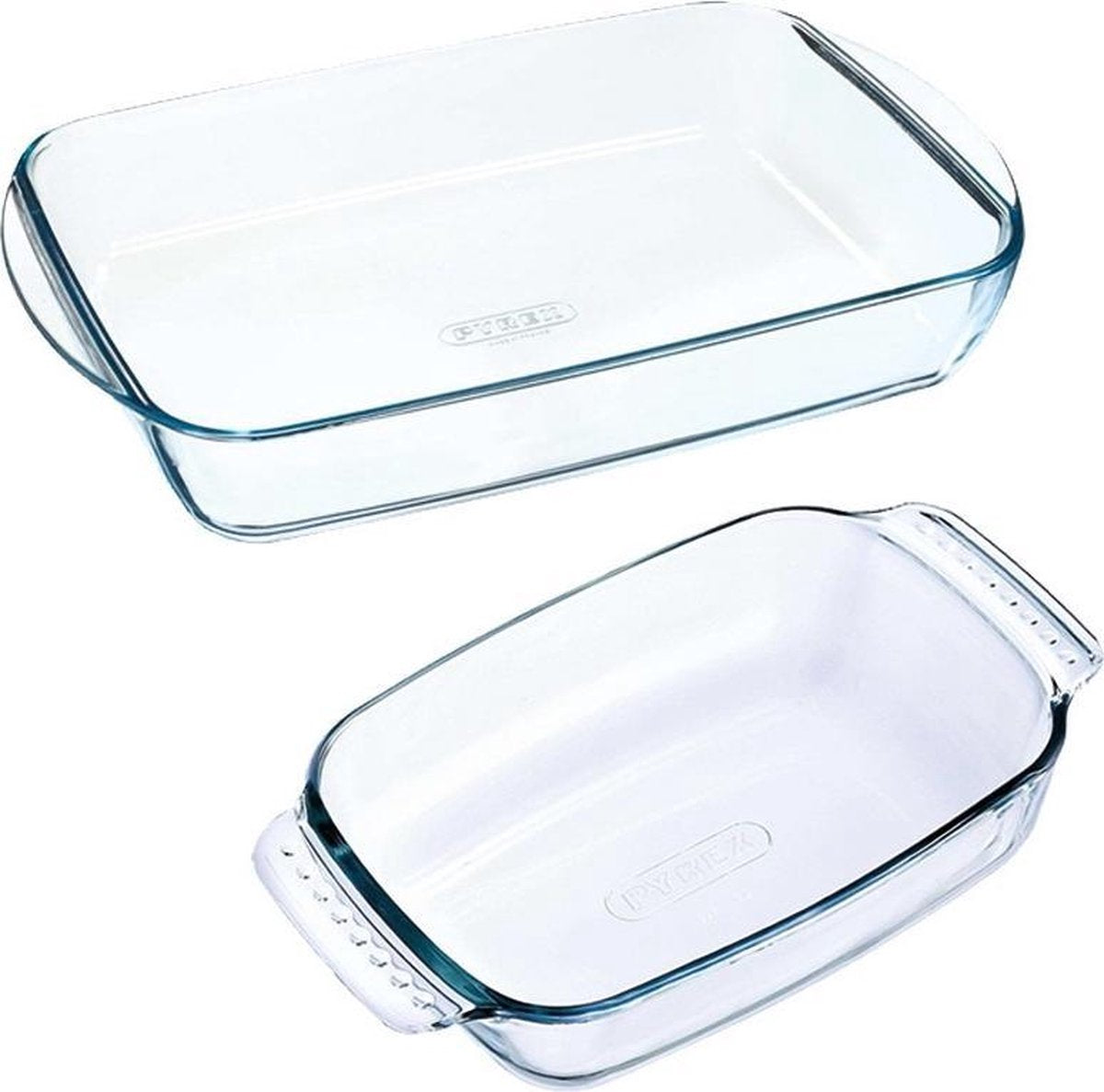 2x Glazen ovenschaal 1