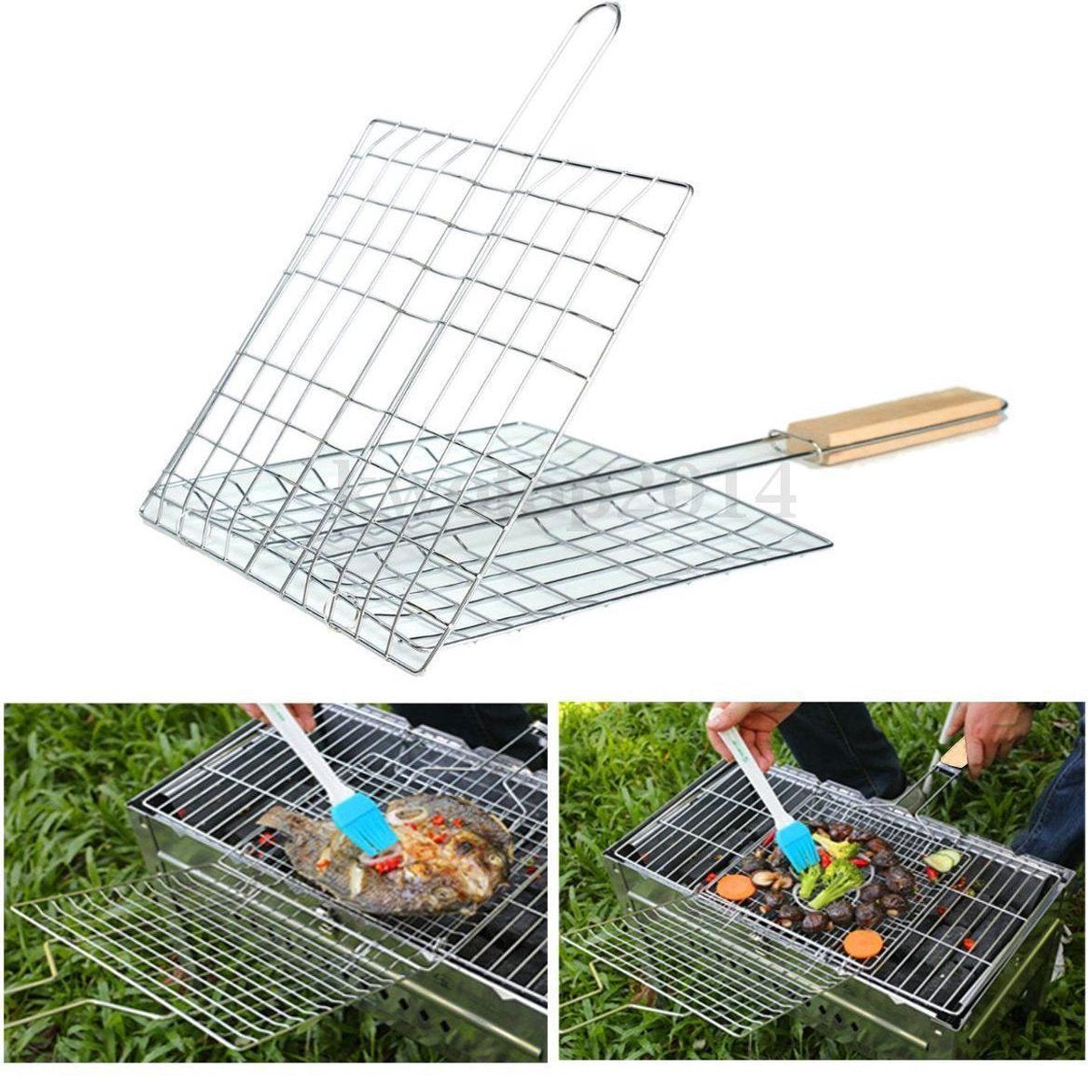 WiseGoods - BBQ Rooster Klem - BBQ Tang - BBQ Accesoires - Klemrooster - Geschikt voor vlees