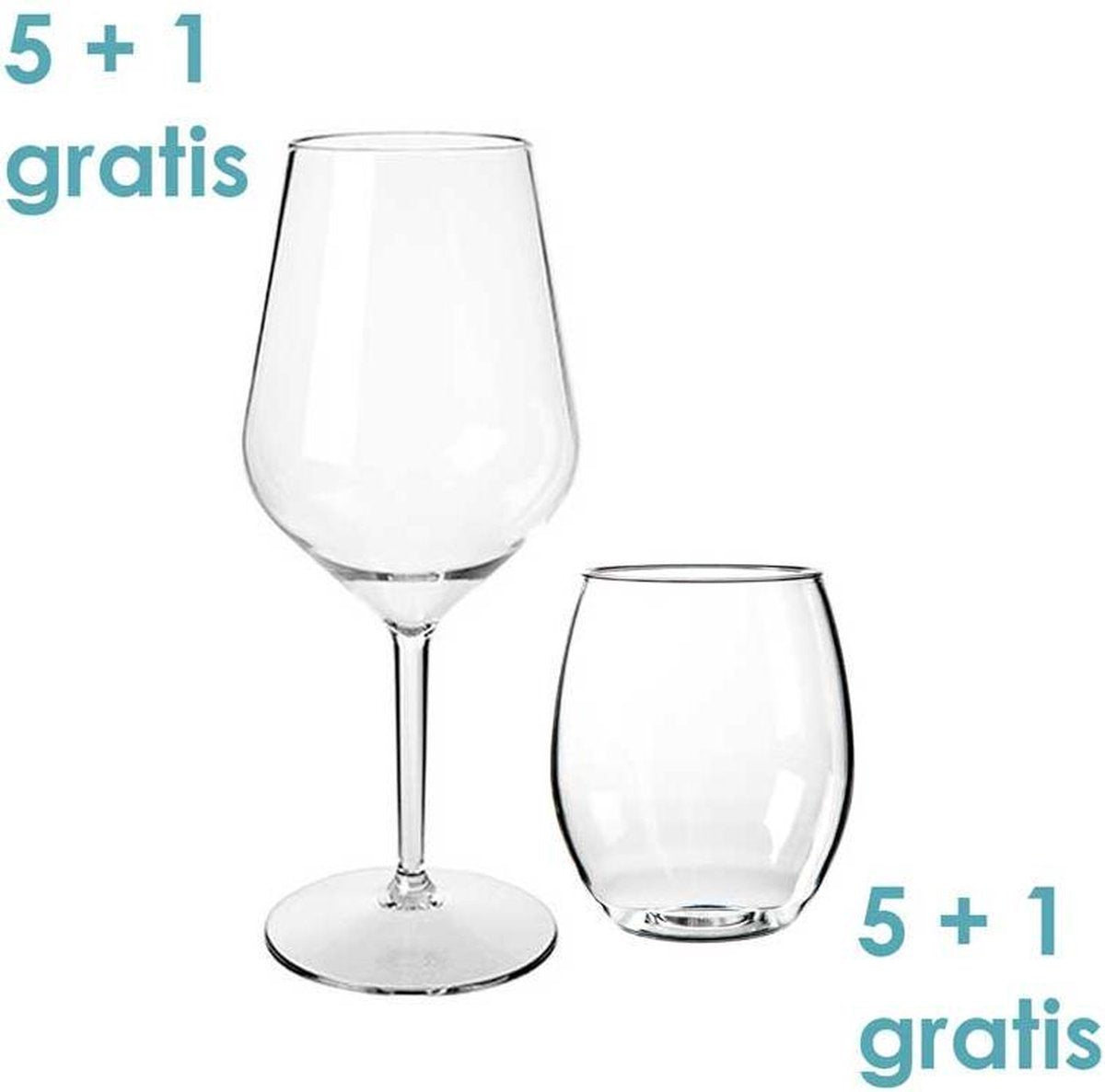 Kunststof wijnglaspakket Stacey | 12 stuks