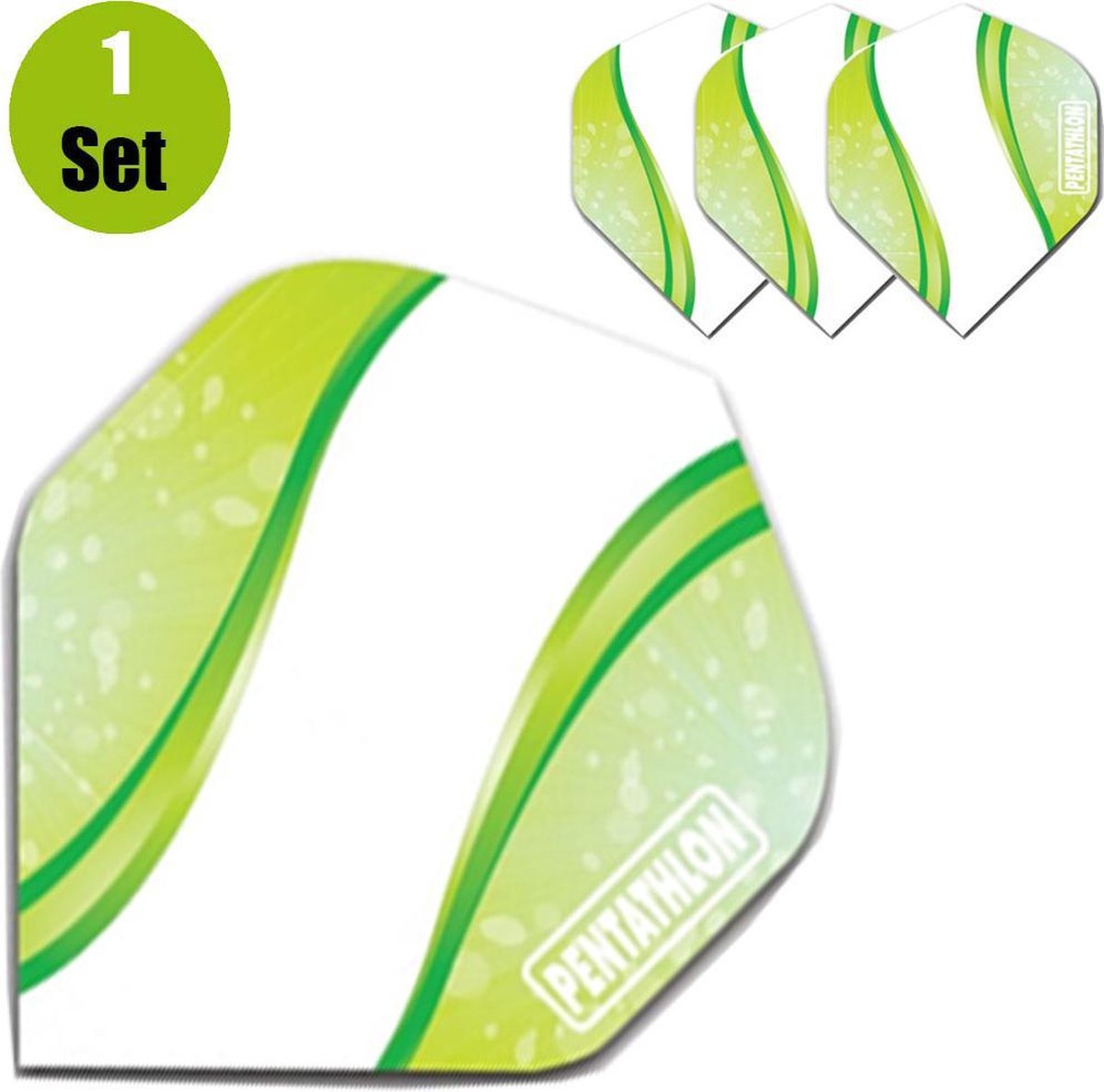 Pentathlon Vizion Spiro Dartflights - Groen- ()