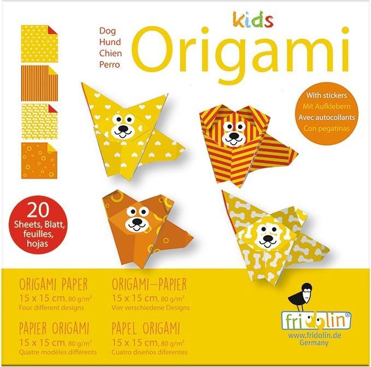 Kids Origami: HOND 15x15cm