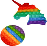 LOLA Pop It - Fidget Toys - Unicorn & Cirkel Popit Regenboog - Push Bubble - Anti Stress Angst Sensorisch Speelgoed - Perfect cadeau voor kinderen en volwassenen