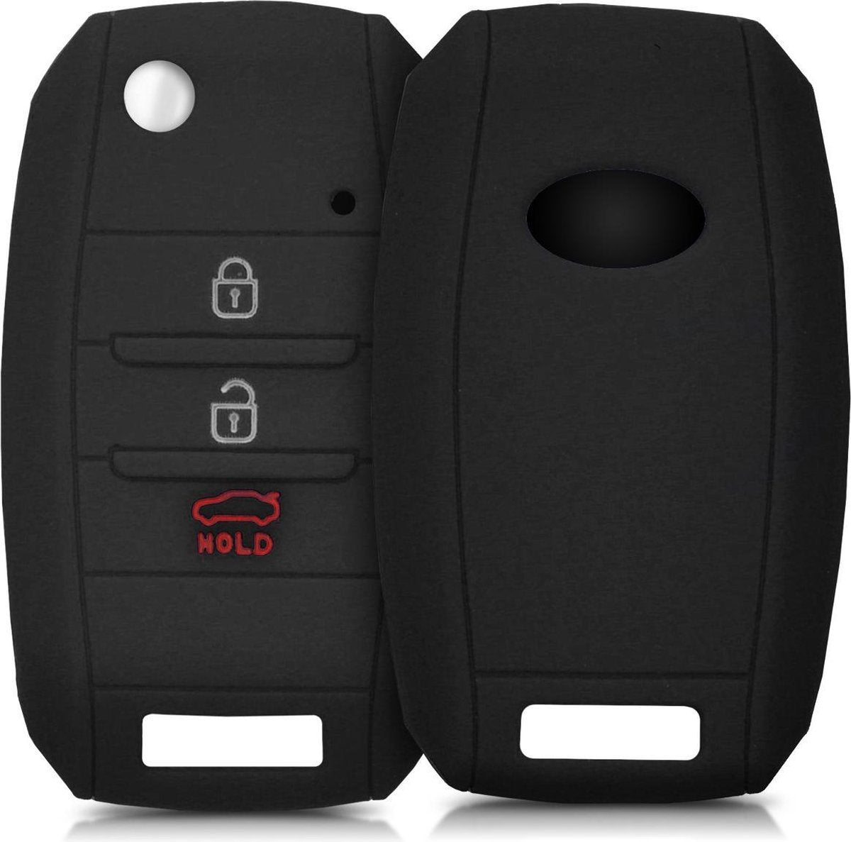 kwmobile autosleutelhoes voor Kia 3-4-knops autosleutel - Siliconen beschermhoes in zwart