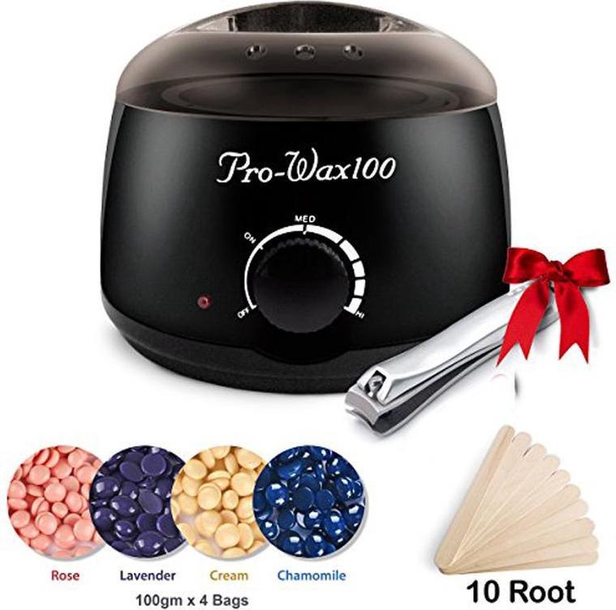 YQB Professionele Wax verwarmer - Wax heater - Wax verwarmer set -  Harsapparaat  - Inclusief 400-gram wax beans  - 10 x Spatels  - Wax apparaat - Wax Beans  -  Ontharen voor mannen en vrouwen - Ontharingsset