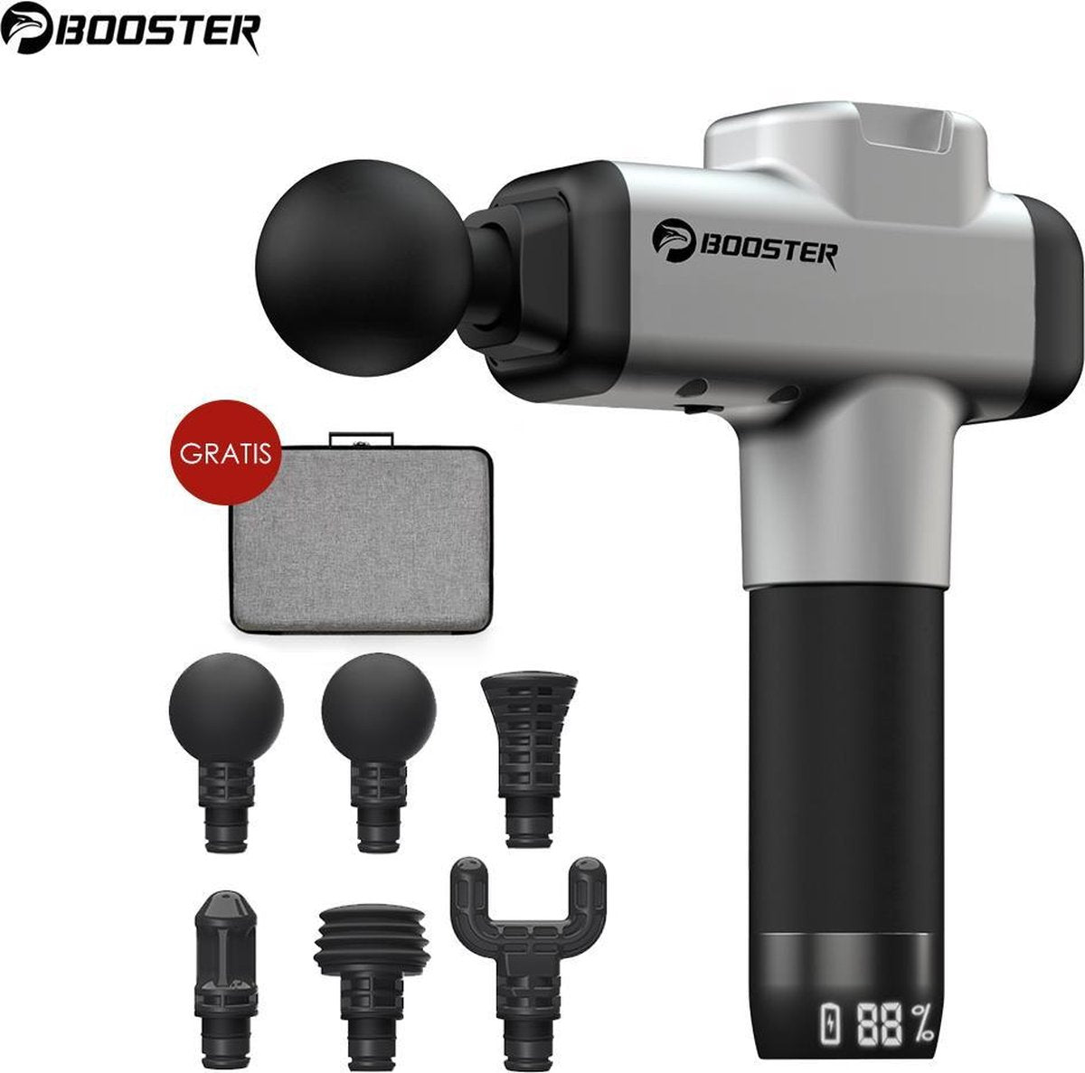 Krachtige Massage gun met Touchscreen - Incl. Opbergkoffer - 6500 RPM - Professioneel Massage Pistool - Theragun