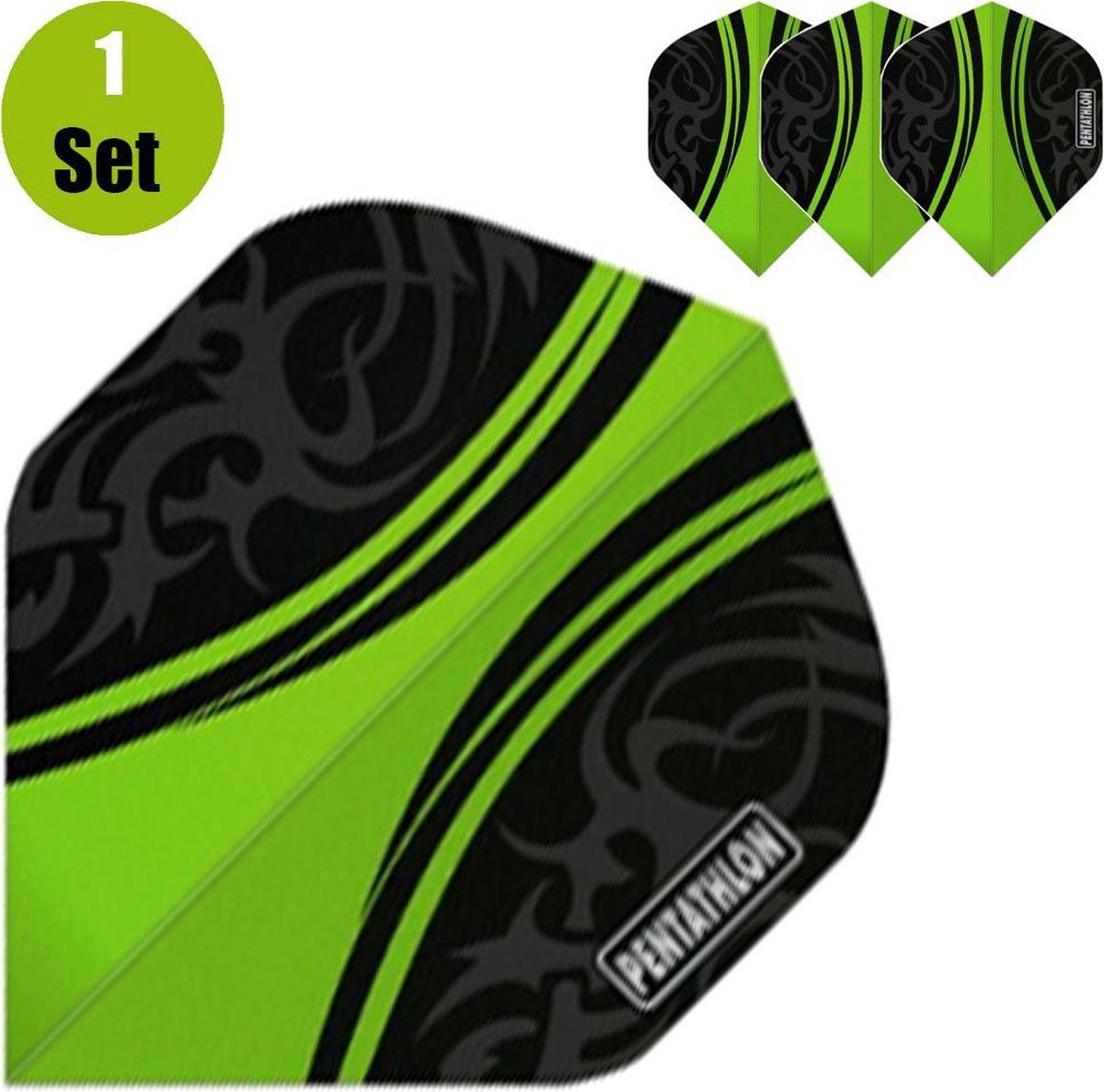 Pentathlon Vizion Swish Dartflights - Groen- ()