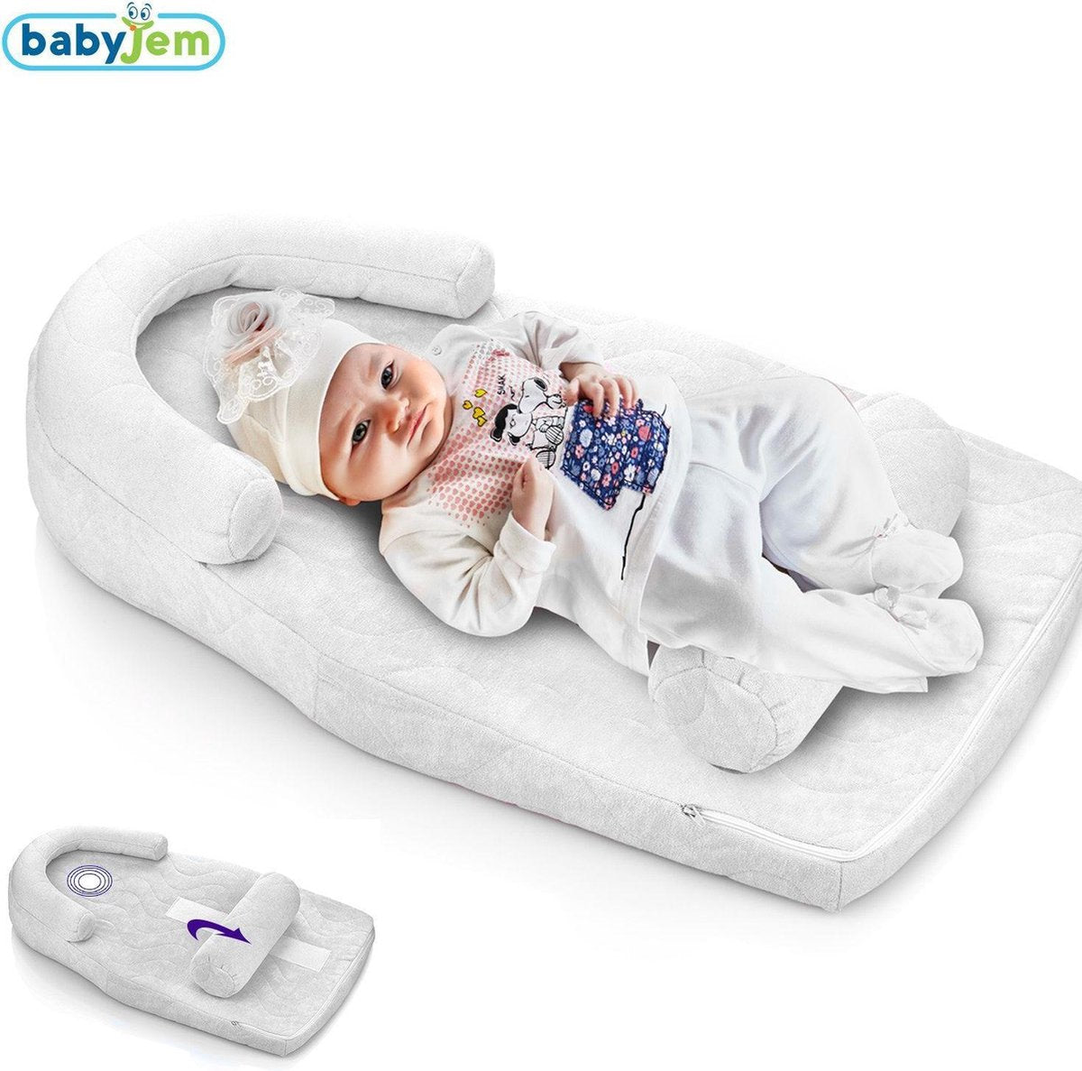 Reflux & Flat Head Kussen Babyjem Wit
