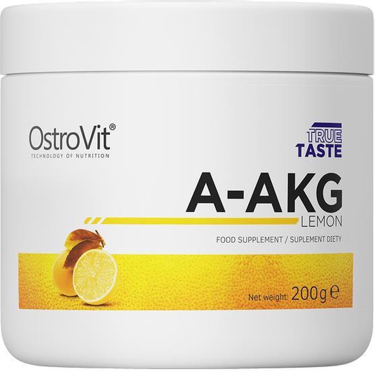 Aminozuren - AAKG Powder 200g OstroVit - Citroen + GRATIS Bulk Shaker 700ml